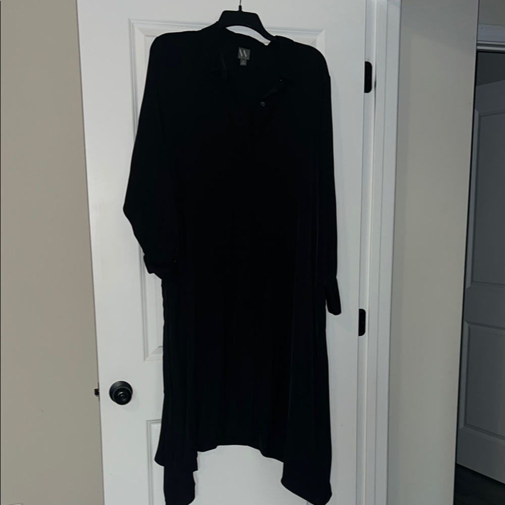 Black Long asymmetric long Sleeve Dress, new with tags